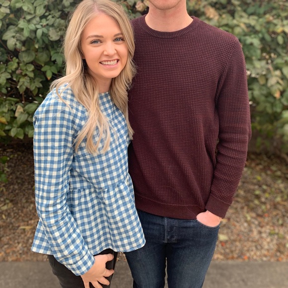 Checkered Peplum Top - Picture 4 of 4